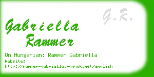 gabriella rammer business card